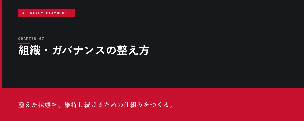 AI Ready Playbook 第7章 組織・ガバナンスの整え方