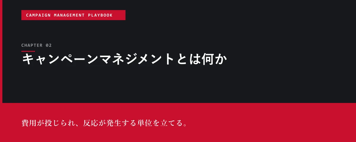 Campaign Management Playbook 第2章 キャンペーンマネジメントとは何か