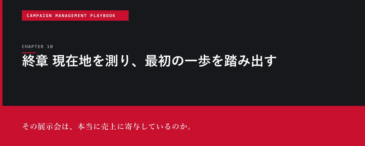 Campaign Management Playbook 第10章 終章 現在地を測り、最初の一歩を踏み出す